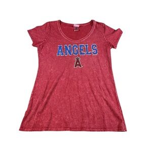 Anaheim Angels Women’s T-Shirt MLB Los Angeles Baseball Size Large